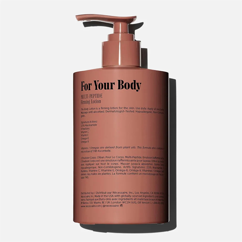 Nécessaire The Body Lotion Olibanum: Multi-Peptide Firming Moisturizer with 2.5% Niacinamide, 15.2oz