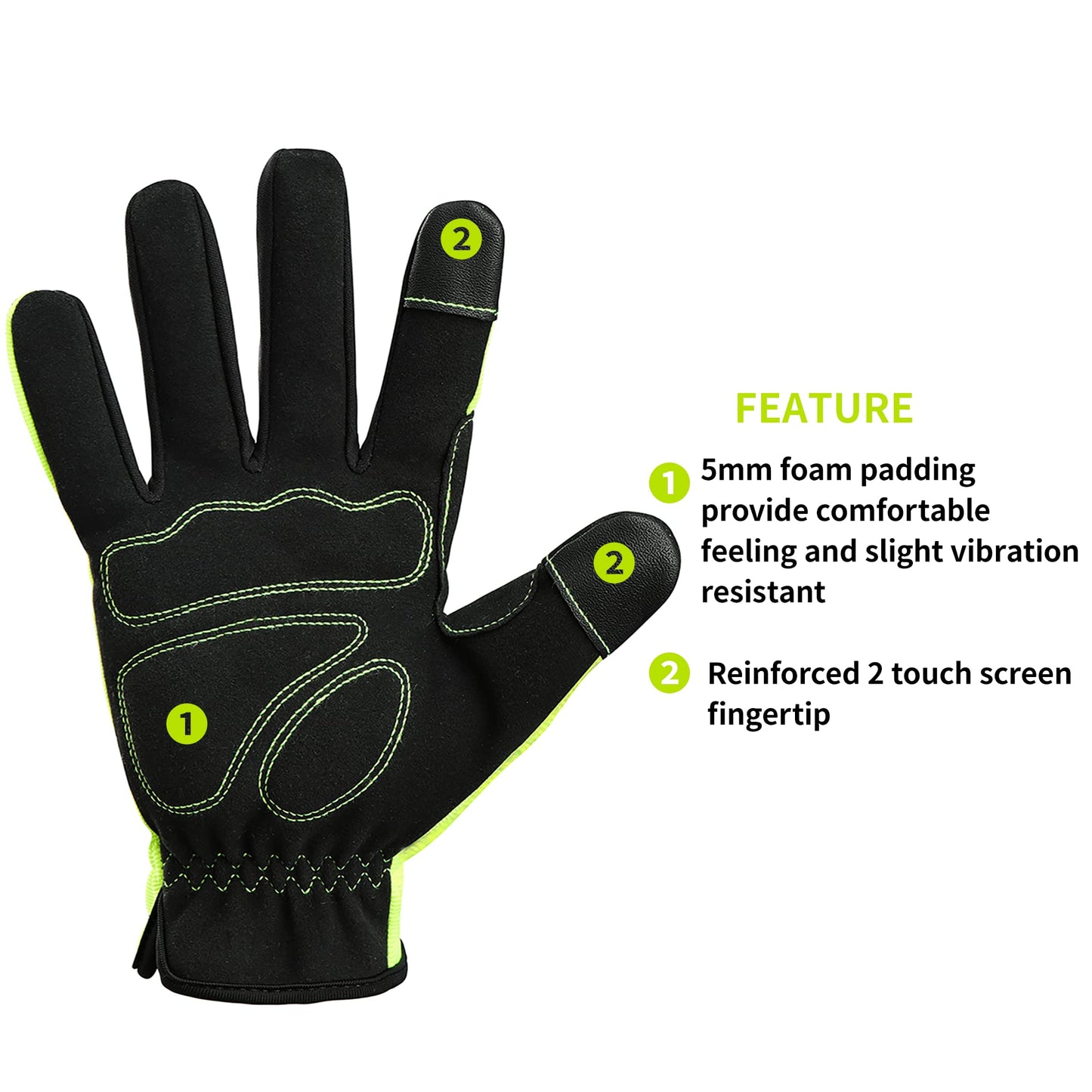 DULFINE Flex Grip Mechanic 1 Pair Pack Work Gloves for Women Pink M | Fit-Padded Knuckles & Palm, Touch Screen, Flexible, Breathable, Ideal for Gardening Yardwork Warehouse