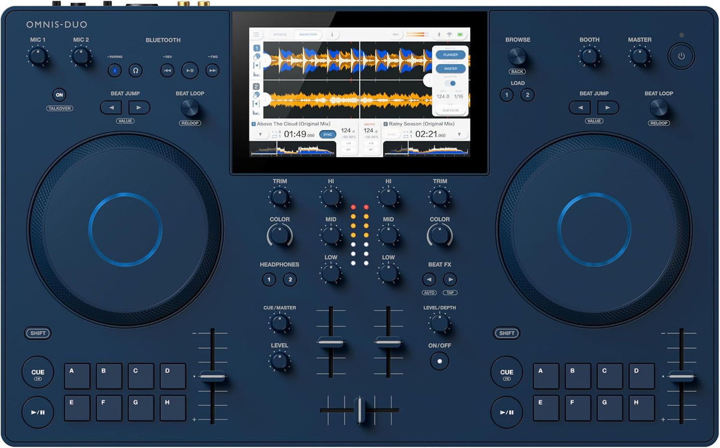 AlphaTheta OMNIS-Duo Portable All-in-One DJ System, Battery, Indigo