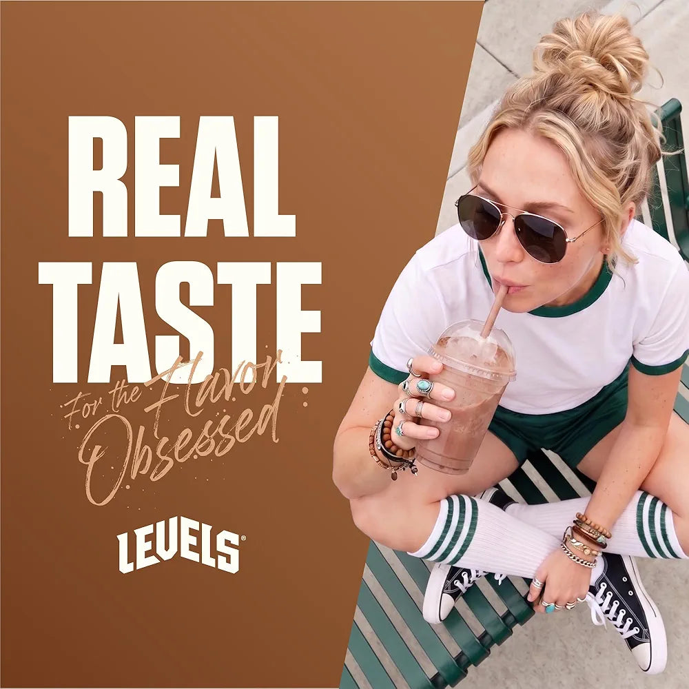 Levels Grass Fed Whey Protein Powder, No Artificials, 24G of Protein, Pure Chocolate, 2LB