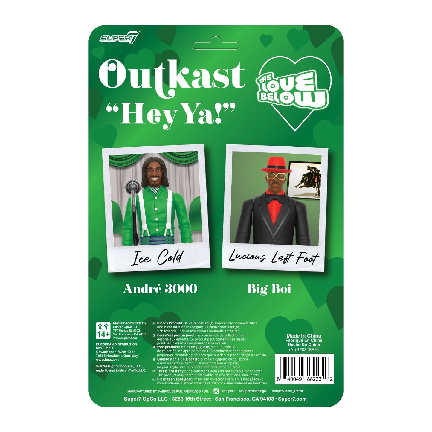 Super7 Outkast Big Boi and André 3000 (ATLiens) - 3.75" Outkast Action Figure with Accessories Hip Hop Collectibles and Retro Toys