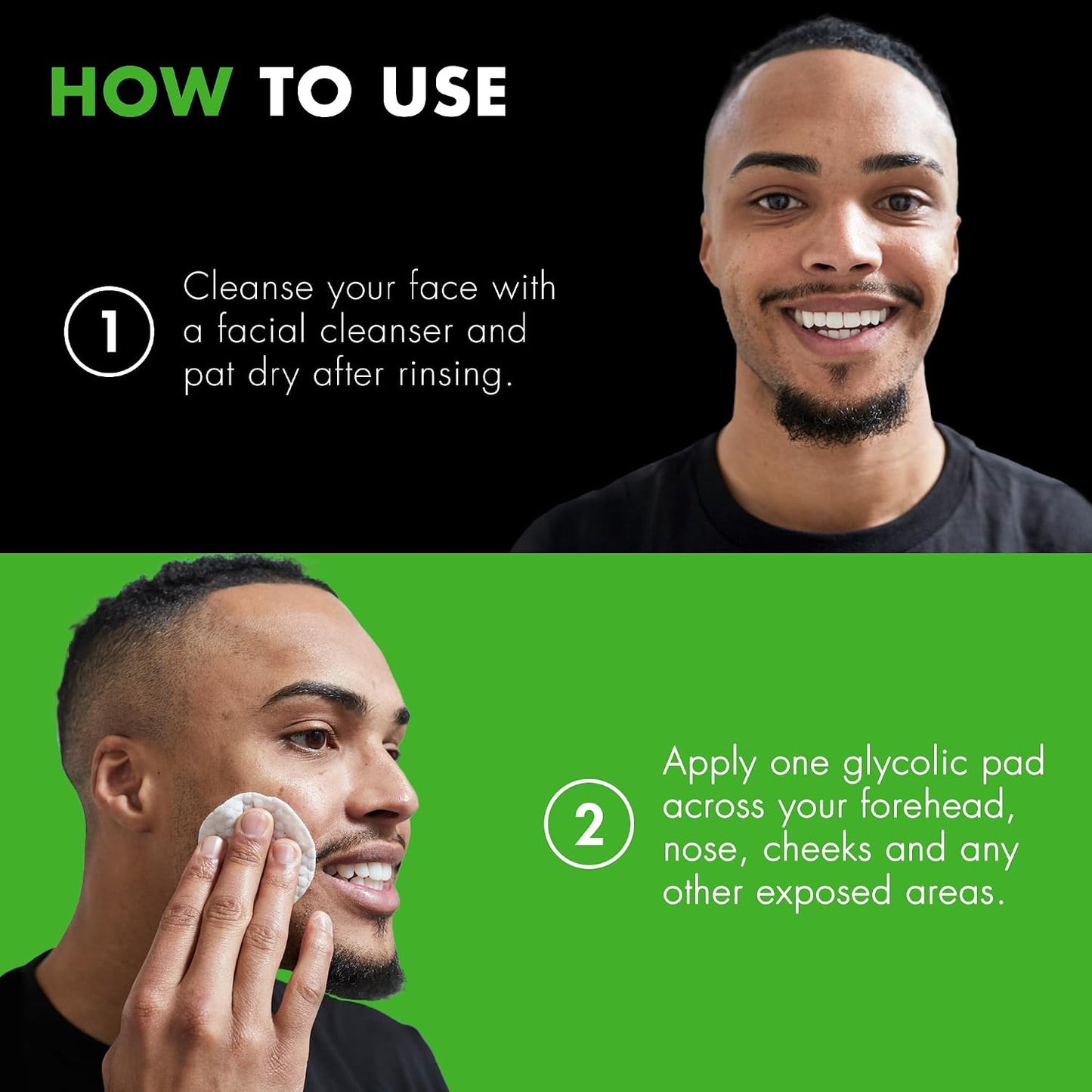 Tiege Hanley Glycolic Acid Pads for Men, Face Wipes, 30 Count | Men's Skin Care, Exfoliating Face Cleansing Pads for Forehead, Nose & Cheeks, With Glycolic, Salicylic & Lactic Acid