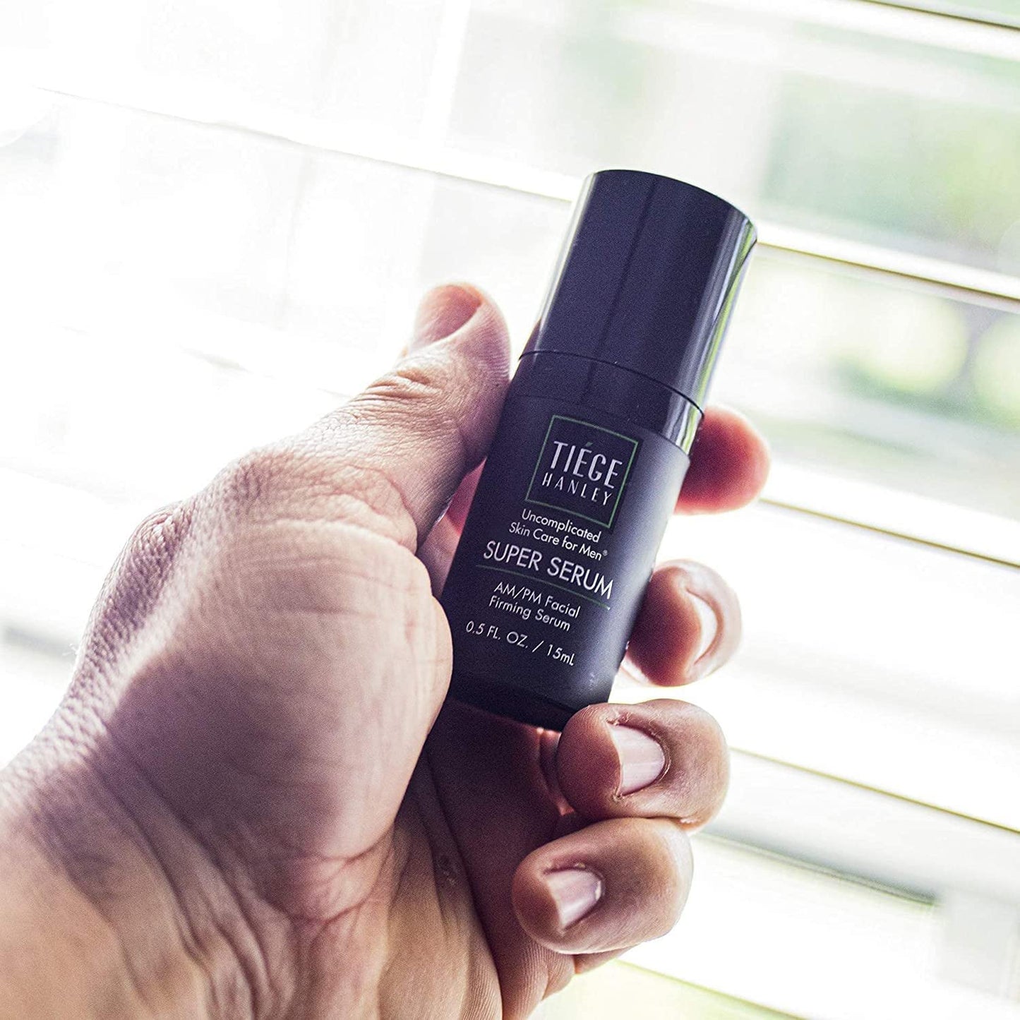 Tiege Hanley Anti-Aging Face Serum for Men, Super Serum, 0.5 Fl Oz | Men's Skin Care, With Peptides, Retinyl Palmitate & Sodium Hyaluronate, Helps Firm Skin & Reduce Fine Lines