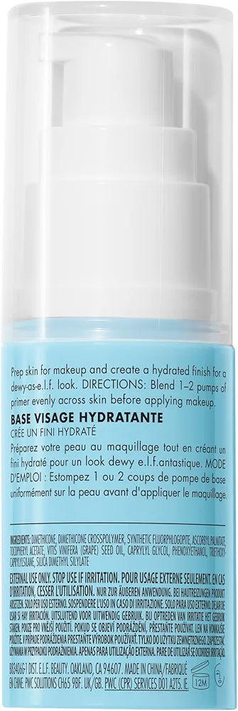 e.l.f. Hydrating Face Primer - Moisturizing Makeup Base for Smooth, Long-Lasting Foundation Application