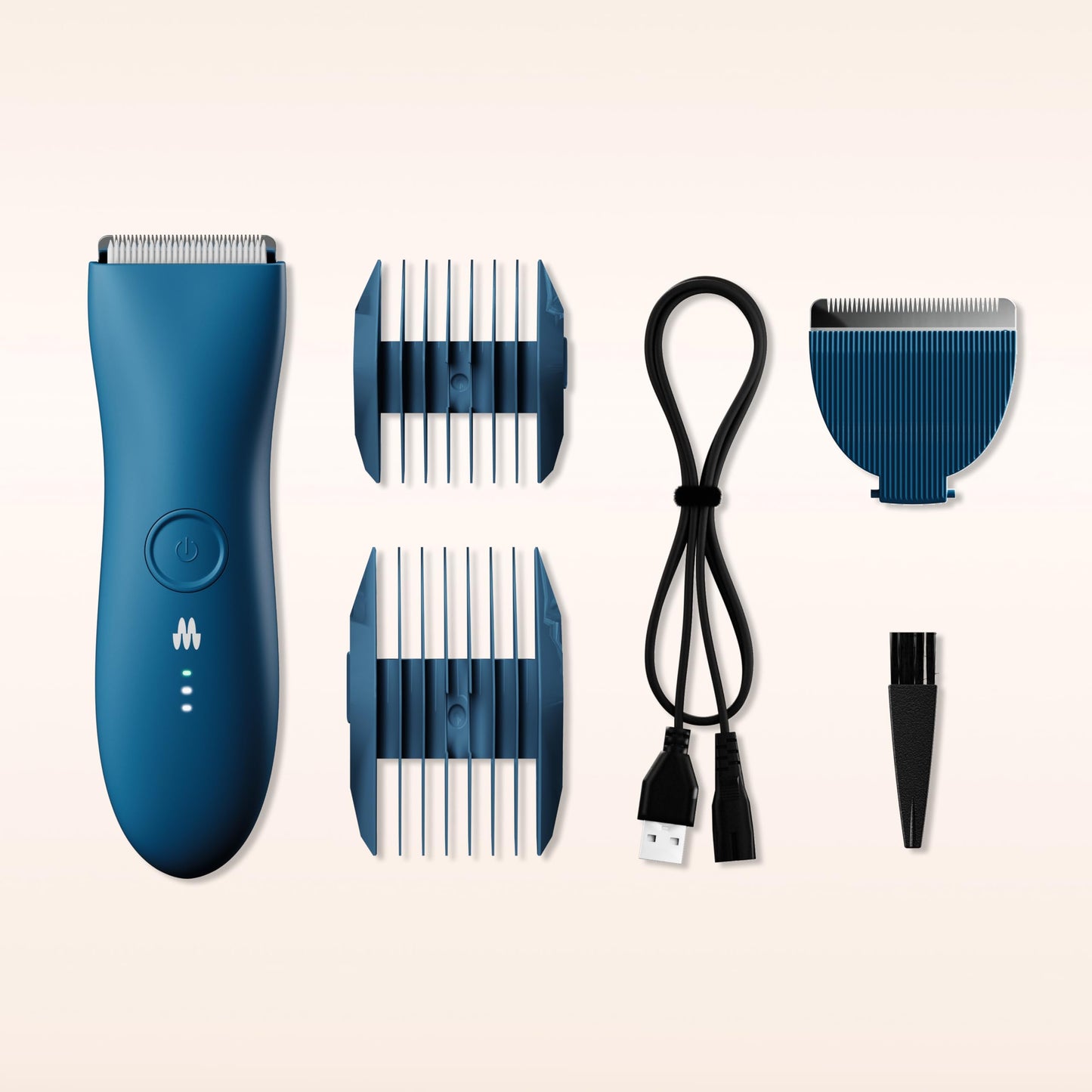 MERIDIAN The Trimmer Original | Body Hair Trimmer for Men & Women | Sage | Rechargeable and Waterproof Shaver for Pubic Area, Chest, Back, Underarms and Bikini Line, with 2 Guide Combs Included