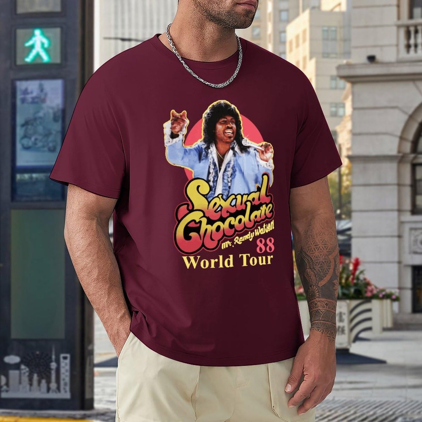 Men 80s Movie Cotton Shirt