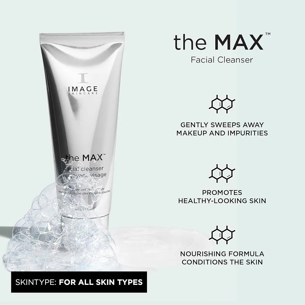 IMAGE Skincare The MAX Facial Cleanser - Peptide-Infused Silky Face Wash for Youthful Skin, 4 fl oz