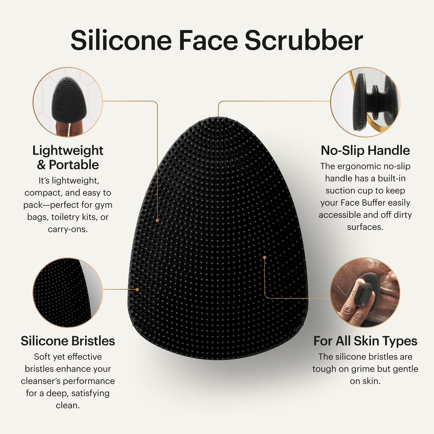 MANSCAPED® The Body Buffer Premium Silicone Scrubber for Nourishing, Cleaning & Exfoliating Your Skin - Lather Boosting Bristles with Ergonomic No-Slip Handle, Long-Lasting & Easy to Clean (1-Pack)