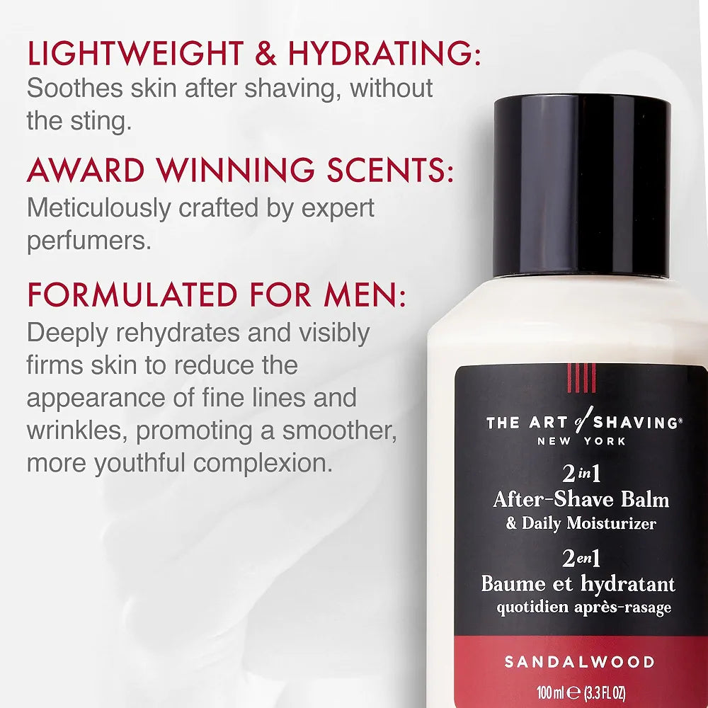 The Art of Shaving Sandalwood Essential Oil After-Shave Balm for Sensitive Skin