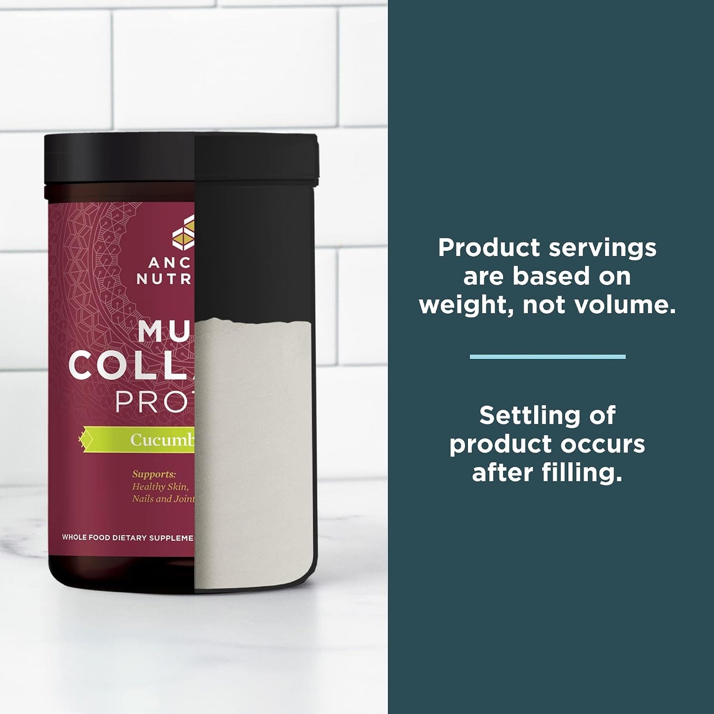 Ancient Nutrition Collagen Peptides Powder, Multi Collagen Protein, Women & Men, Vitamin C, Probiotics, Hydrolyzed Collagen, Supports Skin, Joints, Gut Health, Unflavored (40 Servings)