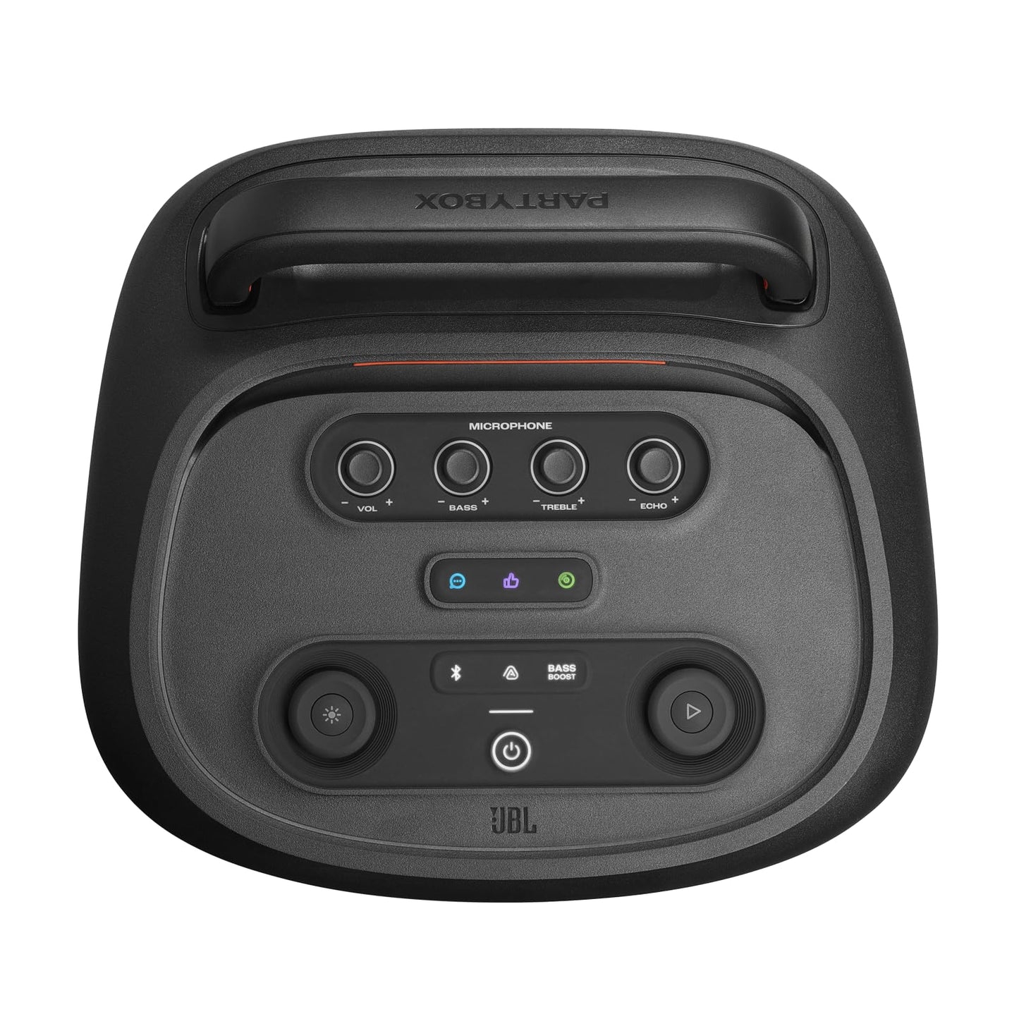 JBL PartyBox 520 Portable Party Speaker with AI Sound Boost - Black | Up To 15 Hours Playtime, Replaceable Battery, Auracast Stereo Linking, Telescopic Handle And Wheels, Mic And Guitar Inputs