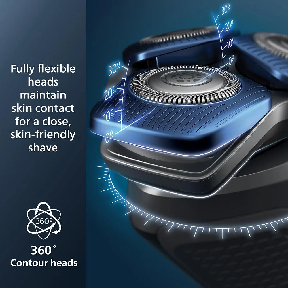 Philips Norelco Shaver 7800 Rechargeable Wet & Dry Electric Shaver with SenseIQ, Quick Clean Pod, Charging Stand, Travel Case, and Pop-up Trimmer (S7885/85)