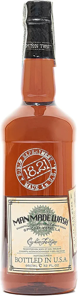 18.21 Man Made Original Absolute Mahogany 3-in-1 Body Wash, Shampoo, and Conditioner for Men, 32oz