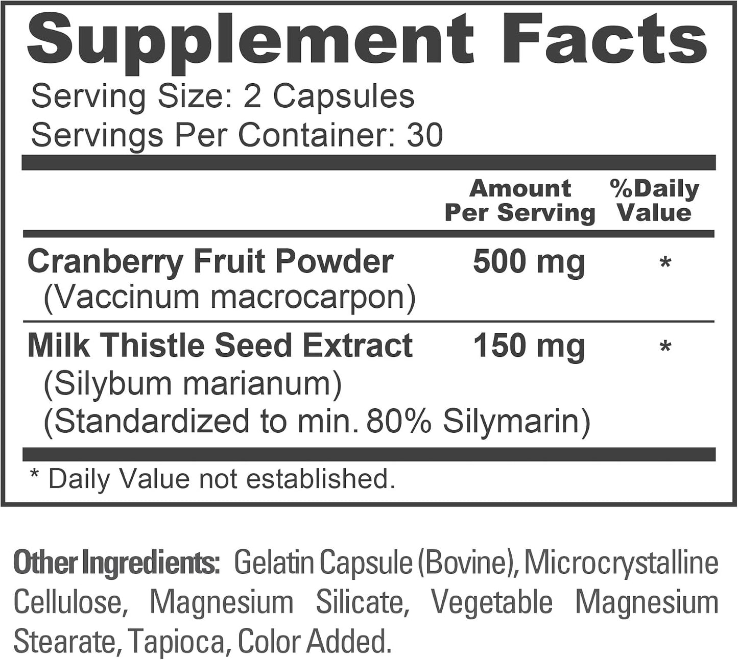 NusaPure Liver & Kidney Support with Cranberry Fruit & Milk Thistle Extract 650 mg 60 Capsules Non-GMO Soyfree Dietary Supplement