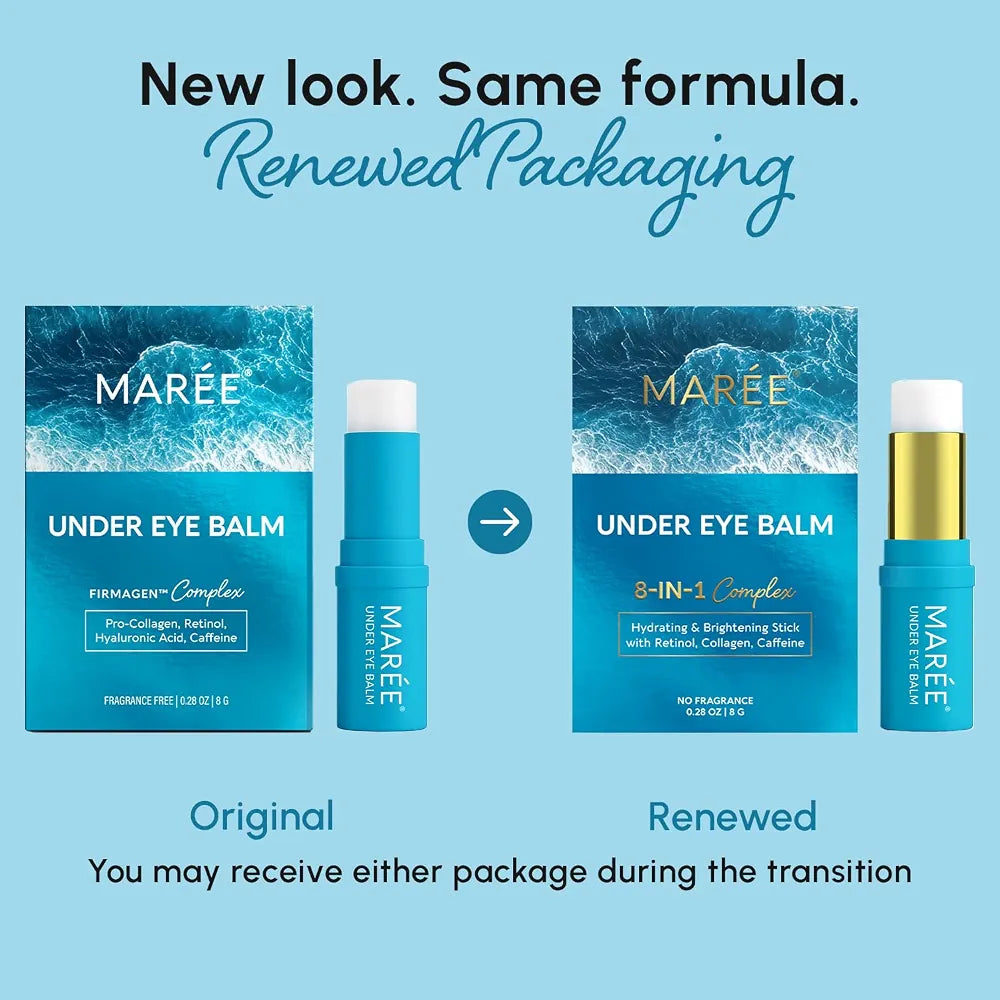MAREE Hydrating Retinol & Caffeine Under Eye Balm Stick for Dark Circles, Wrinkles, and Puffiness