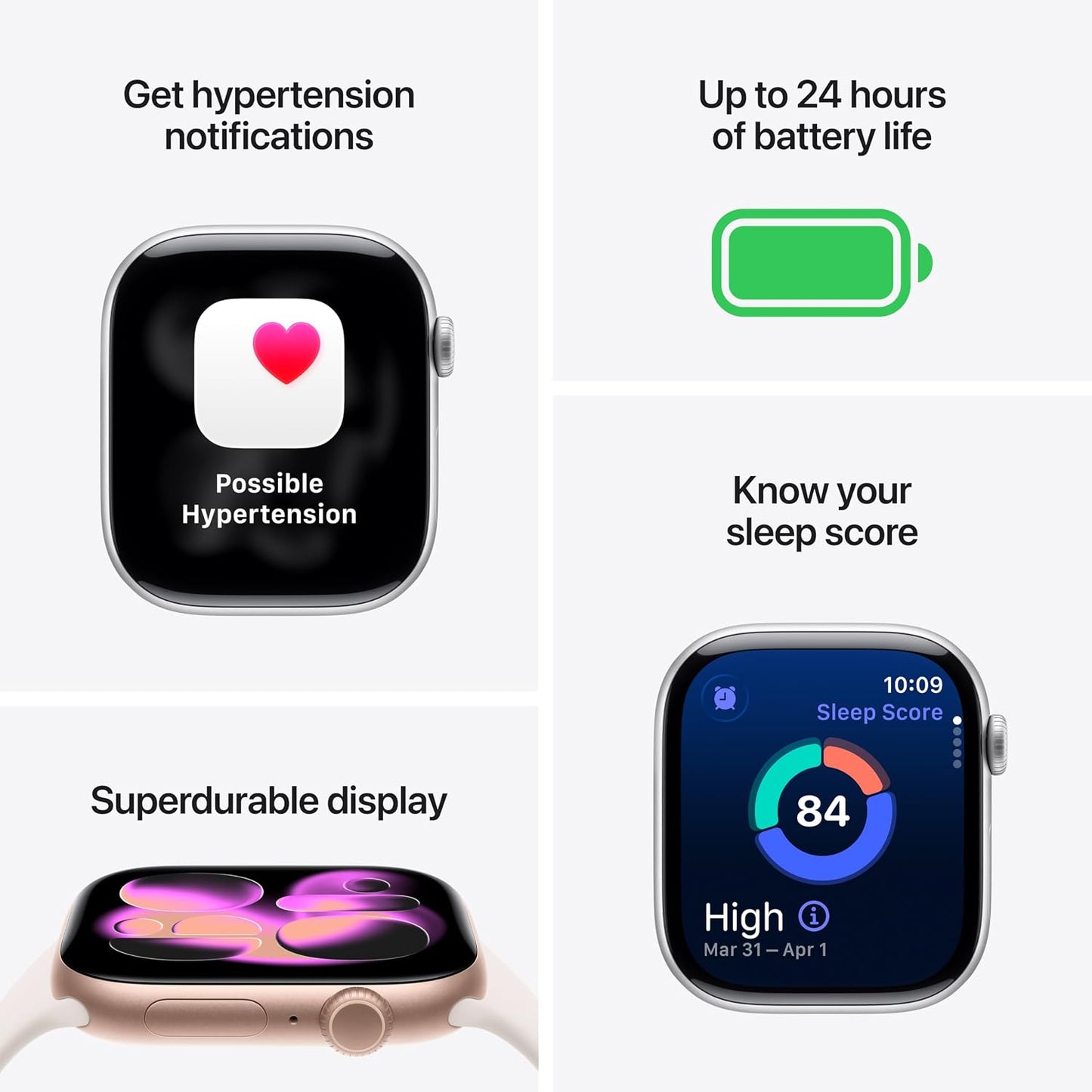Apple Watch Series 11 [GPS 46mm] Smartwatch with Jet Black Aluminum Case with Black Sport Band - M/L. Sleep Score, Fitness Tracker, Health Monitoring, Always-On Display, Water Resistant