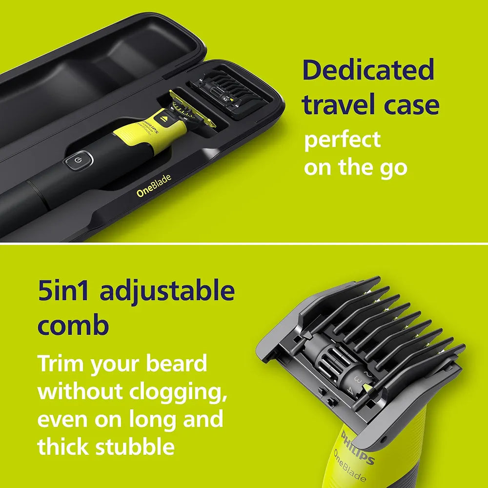 Philips Norelco OneBlade 360 Hybrid Face and Body Electric Trimmer and Shaver Kit (QP4631/90)