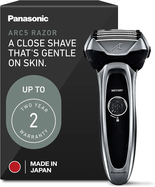 Panasonic ARC5 ES-LV65-S 5-Blade Wet/Dry Electric Shaver for Men with Pop-Up Trimmer, Intelligent Shave Sensor, and Multi-Flex Pivoting Head