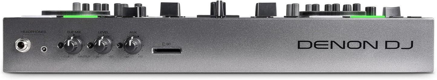 Denon DJ PRIME GO+ Standalone Portable DJ Controller | 2-Deck Mixer with Stem Separation, Wi-Fi, Bluetooth, Lighting Control, 7" Screen, and Battery