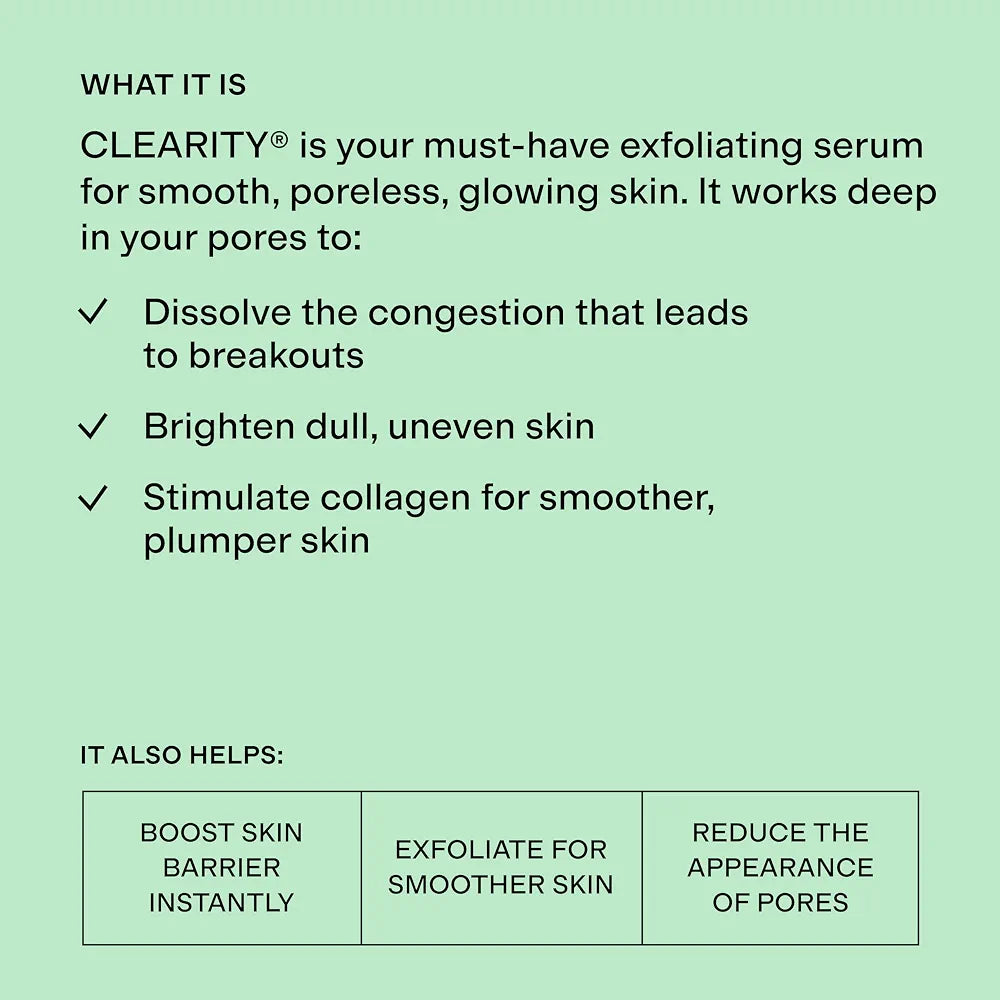 CLEARSTEM CLEARITY Mandelic Acid Serum for Blackheads, Vitamin C & Turmeric Collagen Boost, 1.35 Fl Oz