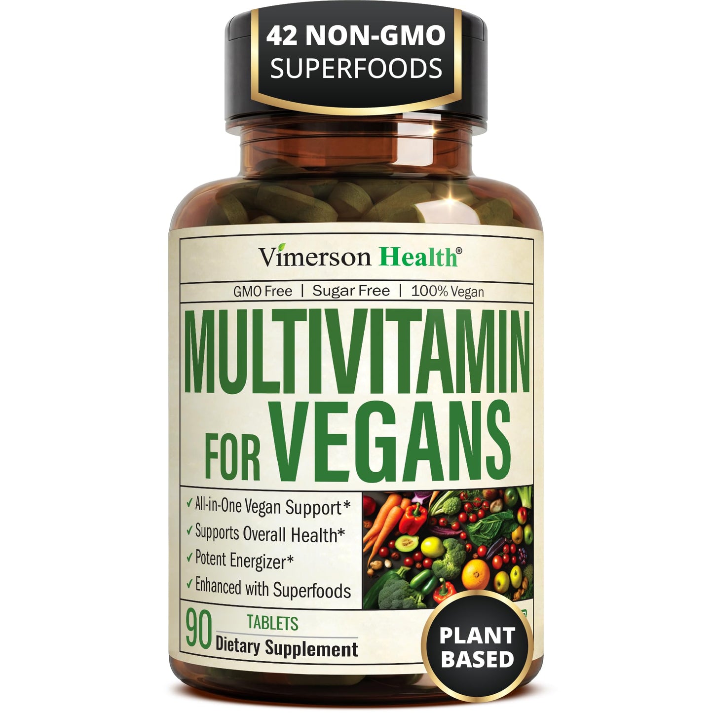 Vimerson Health Multivitamin for Men: Methylated B Vitamins, Chelated Minerals and Bioavailable D3 for Focus and Energy Support – Daily Mens Multivitamins and Multiminerals – 60 Capsules