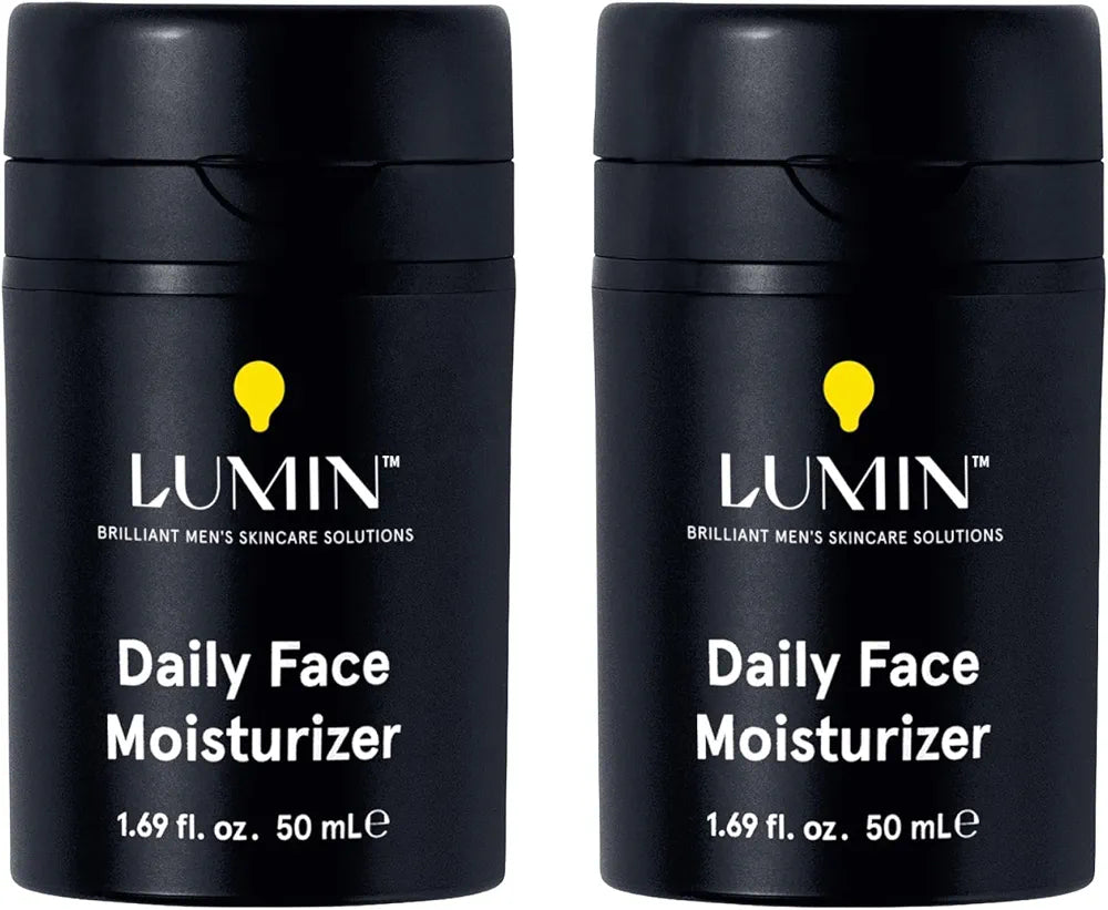 Lumin Daily Lightweight Hydrating Face Moisturizer for Men with Niacinamide - 50ml, 2 Pack