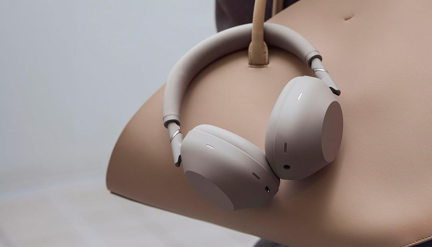 Sony WH-1000XM6 The Best Noise Cancelling Wireless Headphones, Sandstone | HD NC Processor QN3, 12 Microphones, Adaptive NC Optimizer, Mastered by Engineers, Studio-Quality, Up to 30 Hrs of Battery