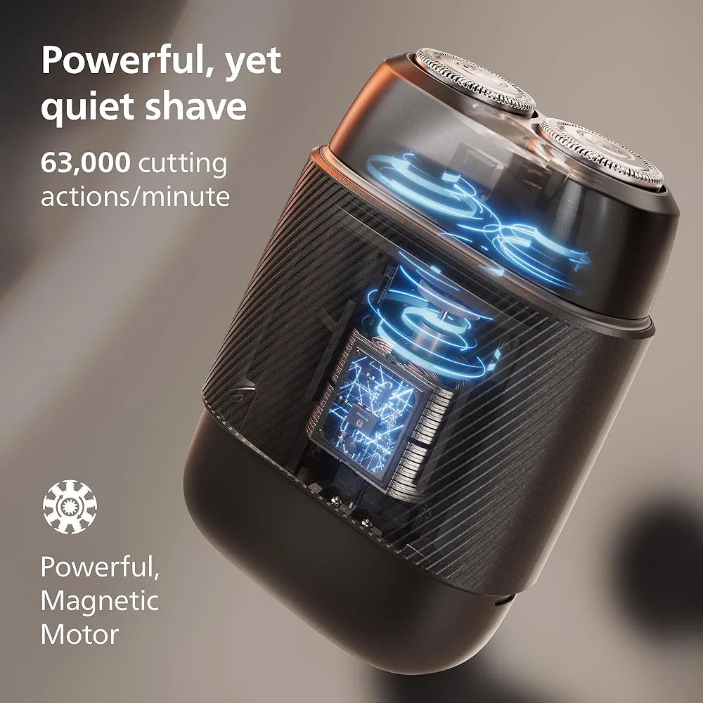 Philips Norelco Shaver 500 Series S591/94: Compact Wet & Dry Electric Shaver with 3D Floating Heads and SteelPrecision Blades