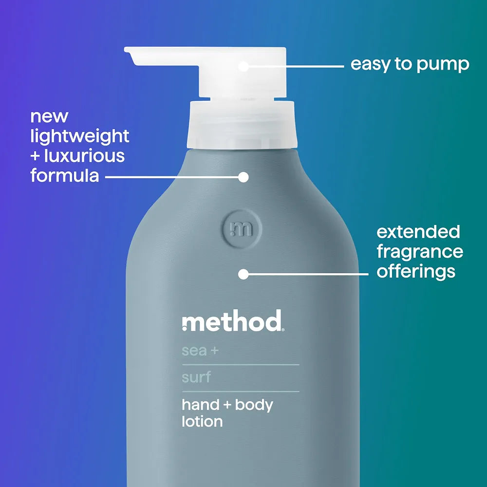 Method Sea + Surf Body Lotion, 24-Hour Hydration, 14 oz