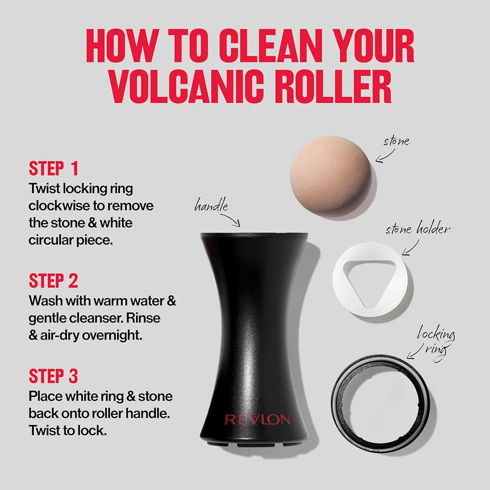 Revlon Volcanic Stone Oil-Absorbing Face Roller for Oily Skin Control and Facial Massage