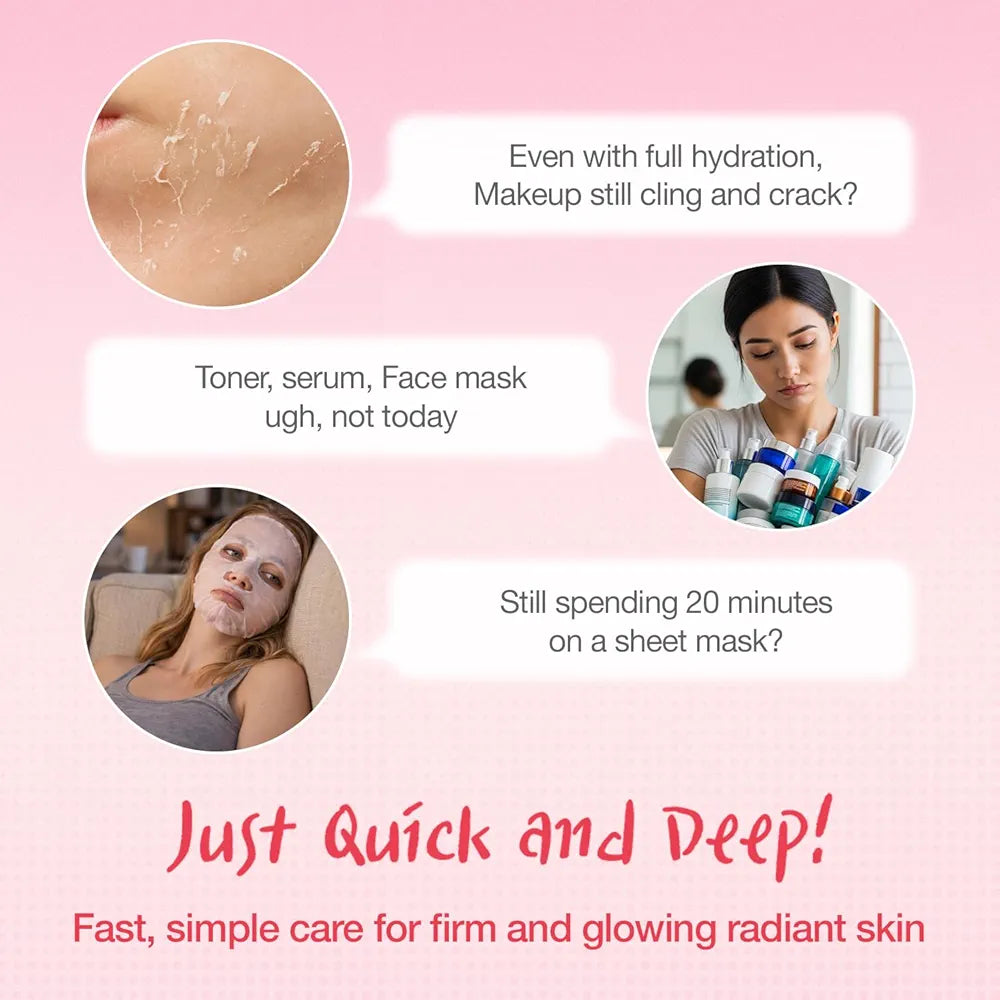 Quick & Deep Oxy-Bubble Essence | Firming & Glow Serum with Collagen, Peptide & Niacinamide | Fast Absorption & Makeup-Ready | Korean Skincare 3.28 fl oz