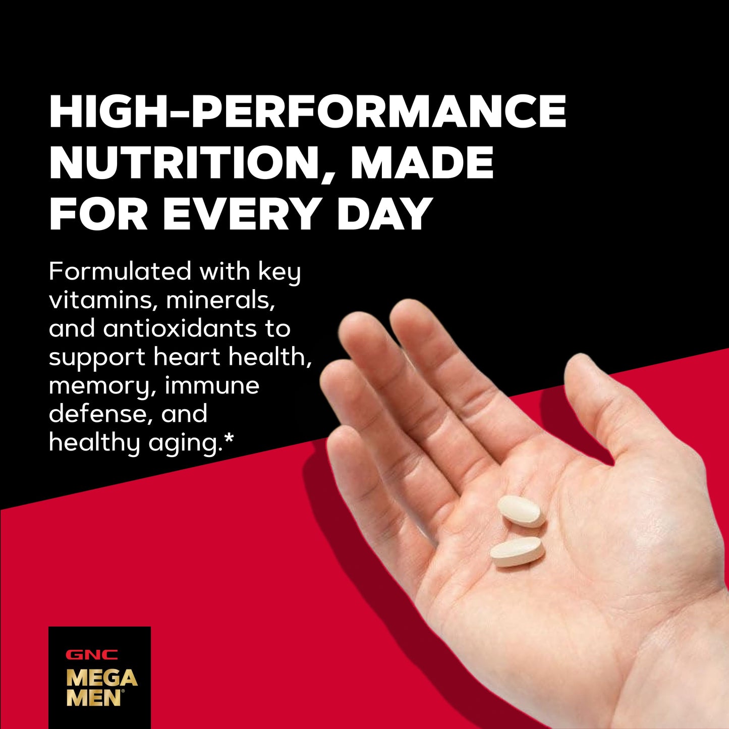 GNC Mega Men 50 Plus Multivitamin for Men | Antioxidants | Heart Health | Prostate and Circulatory Support | 120 Count
