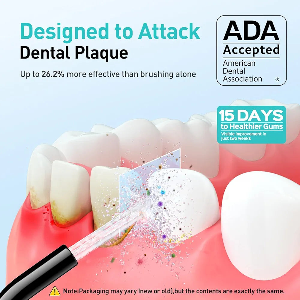COSLUS Water Dental Flosser Teeth Pick C20: ADA Accepted, Portable Cordless Oral Irrigator 300ML Rechargeable Travel Irrigation Cleaner IPX7 Waterproof Electric Flossing Machine for Teeth, Black