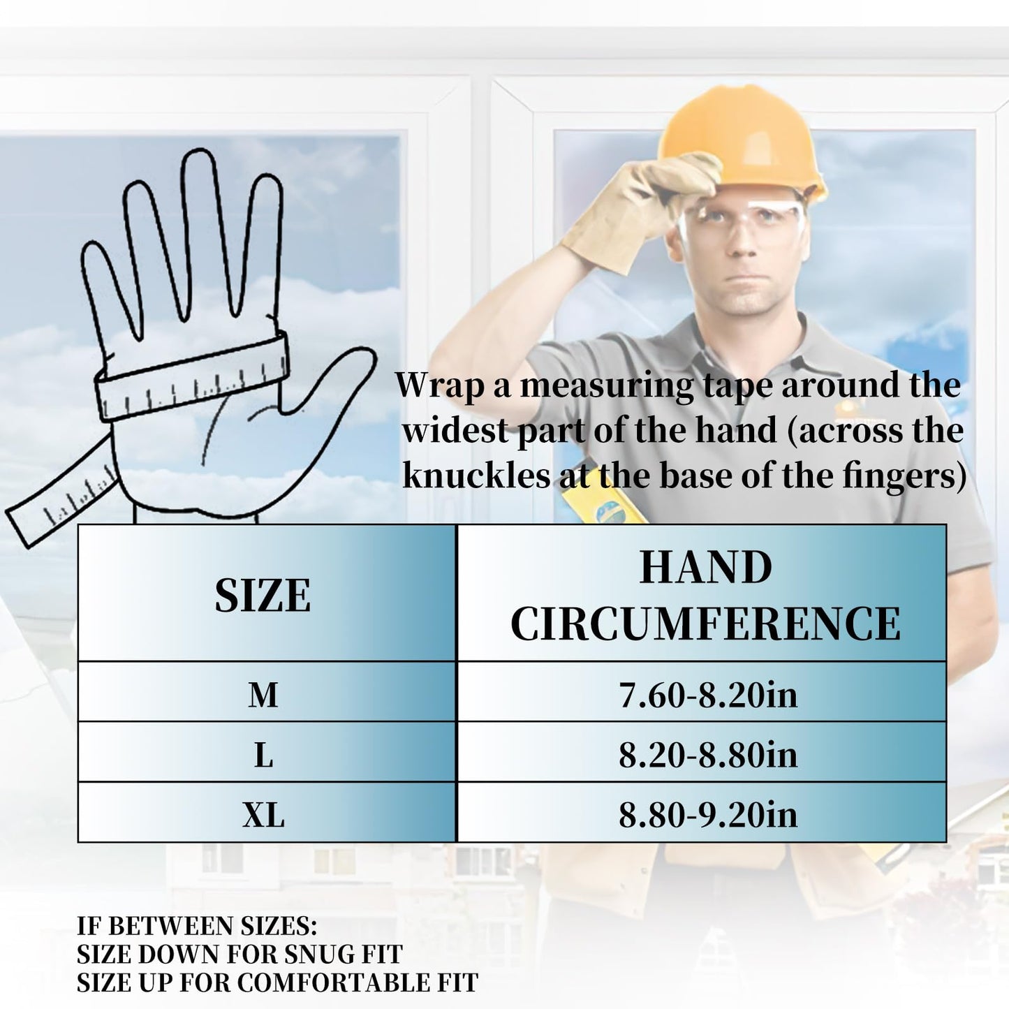 Safety Work Gloves, Men's Utility Mechanic Working Gloves for All Purpose, Touchscreen Compatible, Flexible Breathable Fit, Knuckles & Palm (M)