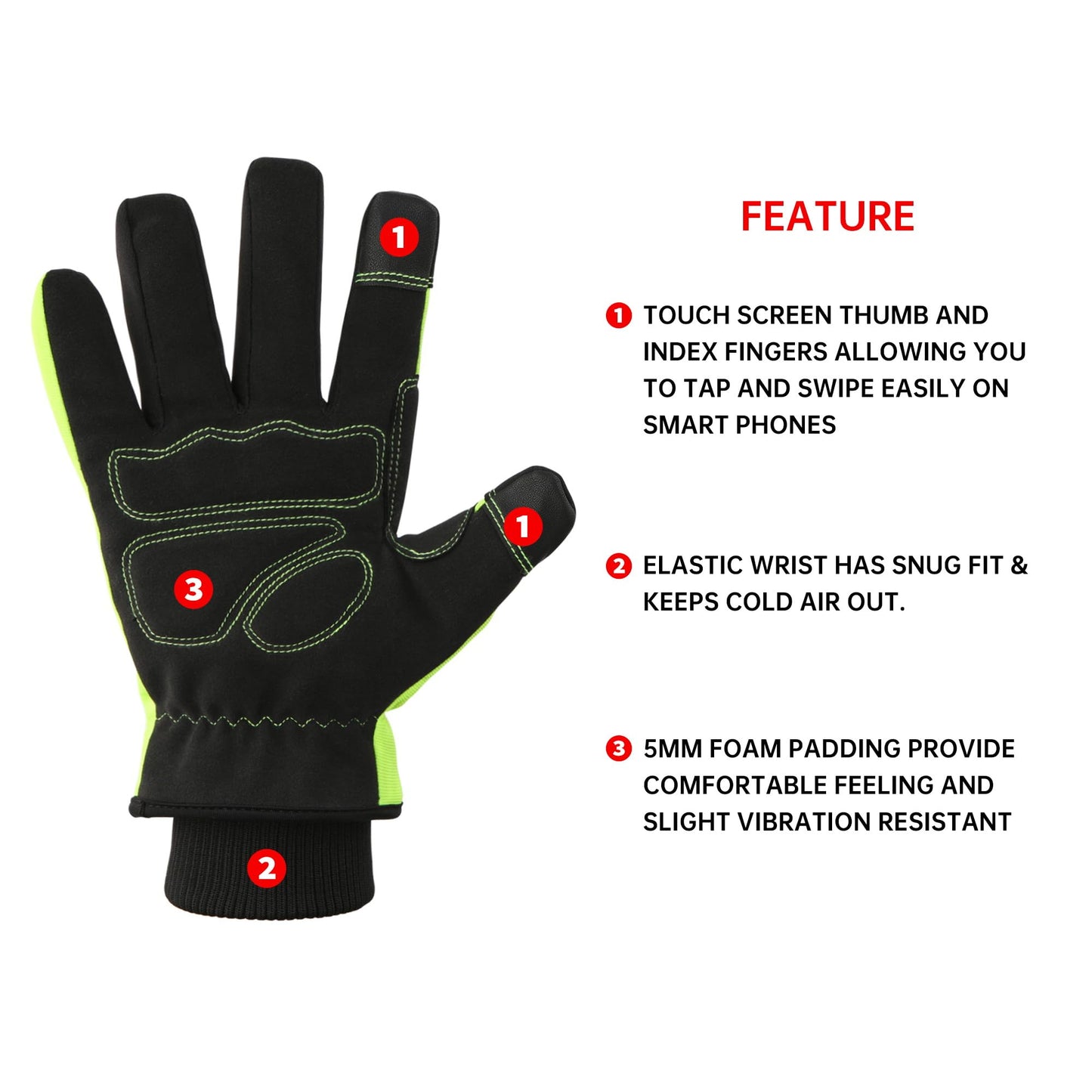 DULFINE Flex Grip Mechanic 1 Pair Pack Work Gloves for Women Pink M | Fit-Padded Knuckles & Palm, Touch Screen, Flexible, Breathable, Ideal for Gardening Yardwork Warehouse