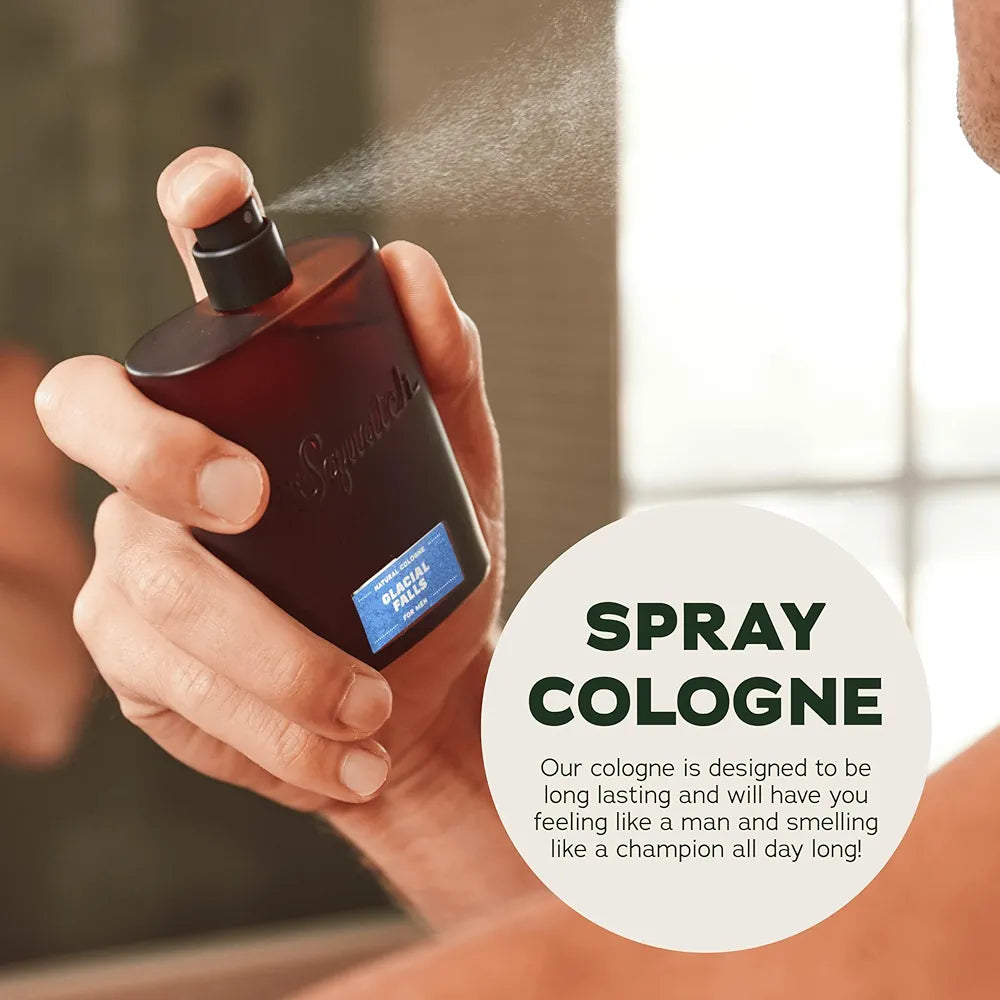 Dr. Squatch Glacial Falls Natural Cologne for Men with Scent-Lock Technology and Sustainably-Sourced Ingredients