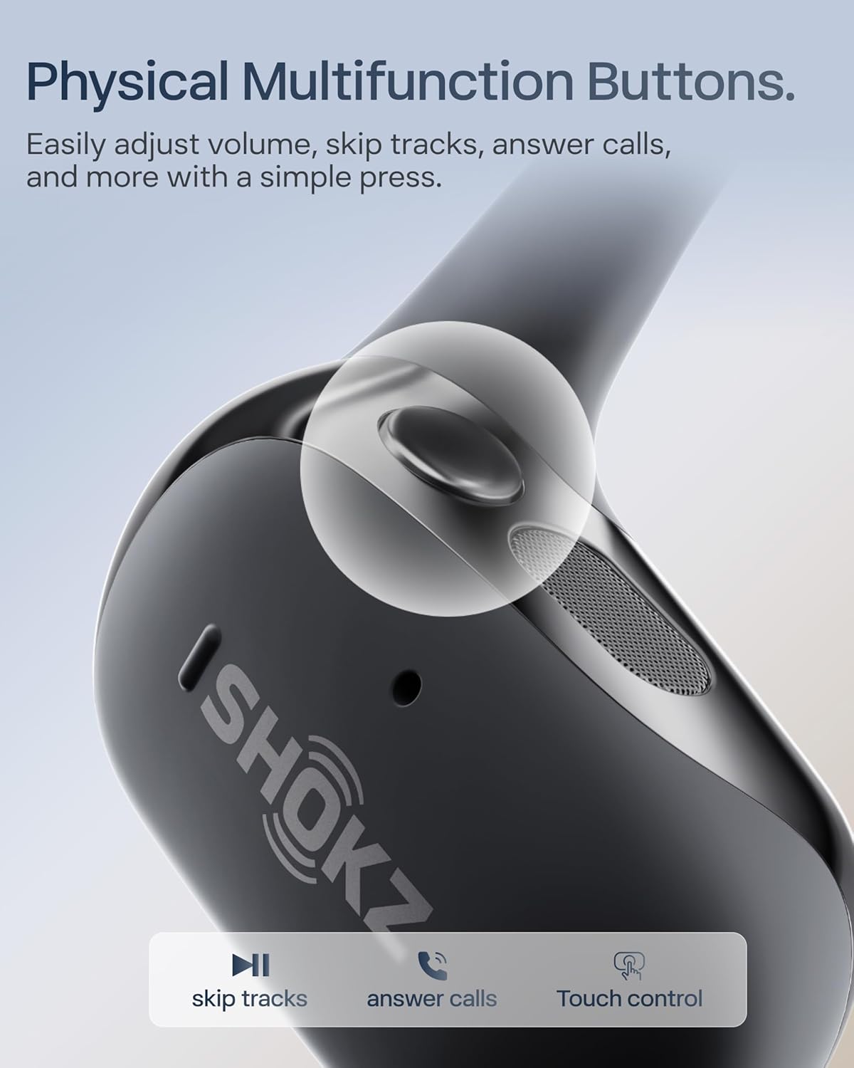 SHOKZ OpenFit 2+ Open-Ear Earbuds, Black, Dolby Audio,Wireless Charging | Soft Ear Hooks； IP55 Water-Resistant; USB-C Fast Charging；48H Playtime; Gym/outdoor/home use