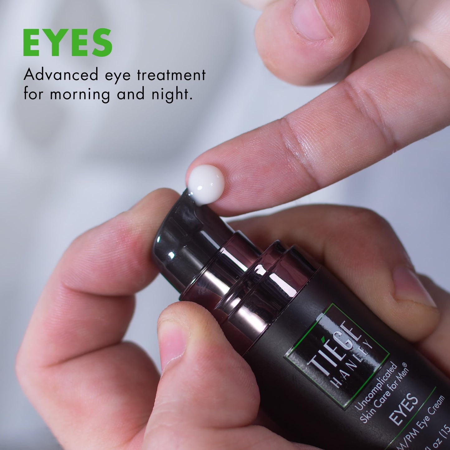 Tiege Hanley Eye Cream for Men, Morning & Night, Anti-Aging, 0.5 Oz, 2 Pack | Men's Skin Care, With Hyaluronic Acid & Vitamin B3, Helps Reduce Look of Dark Circles & Puffiness