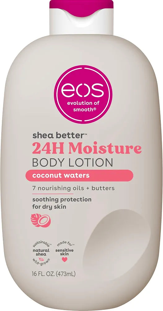eos Shea Better Coconut Waters Body Lotion - 24-Hour Hydrating, Lightweight, Vegan Skin Care - 16 fl oz