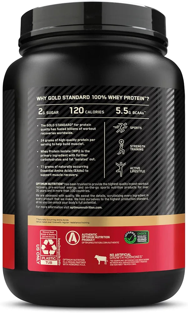 Optimum Nutrition Gold Standard 100% Whey Protein Powder, Double Rich Chocolate, 5 Pound 