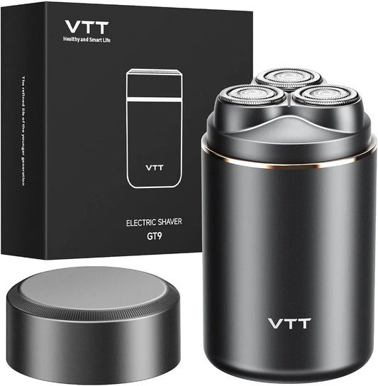 VTT Electric Razor for Men: 3-Head Cordless Wet & Dry Shaver with IPX6 Waterproofing and USB Rechargeable Travel Design