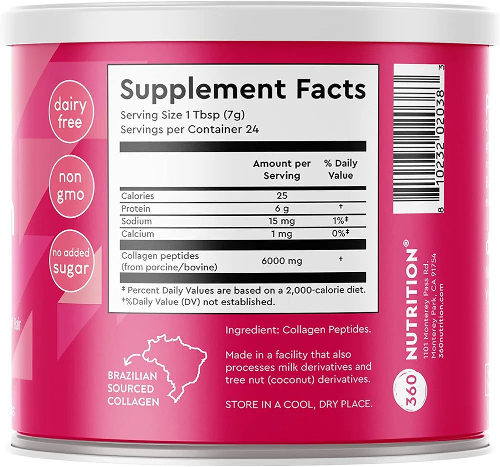 Pure Collagen, 6,000 MG Drink Mix Powder , 6 oz 