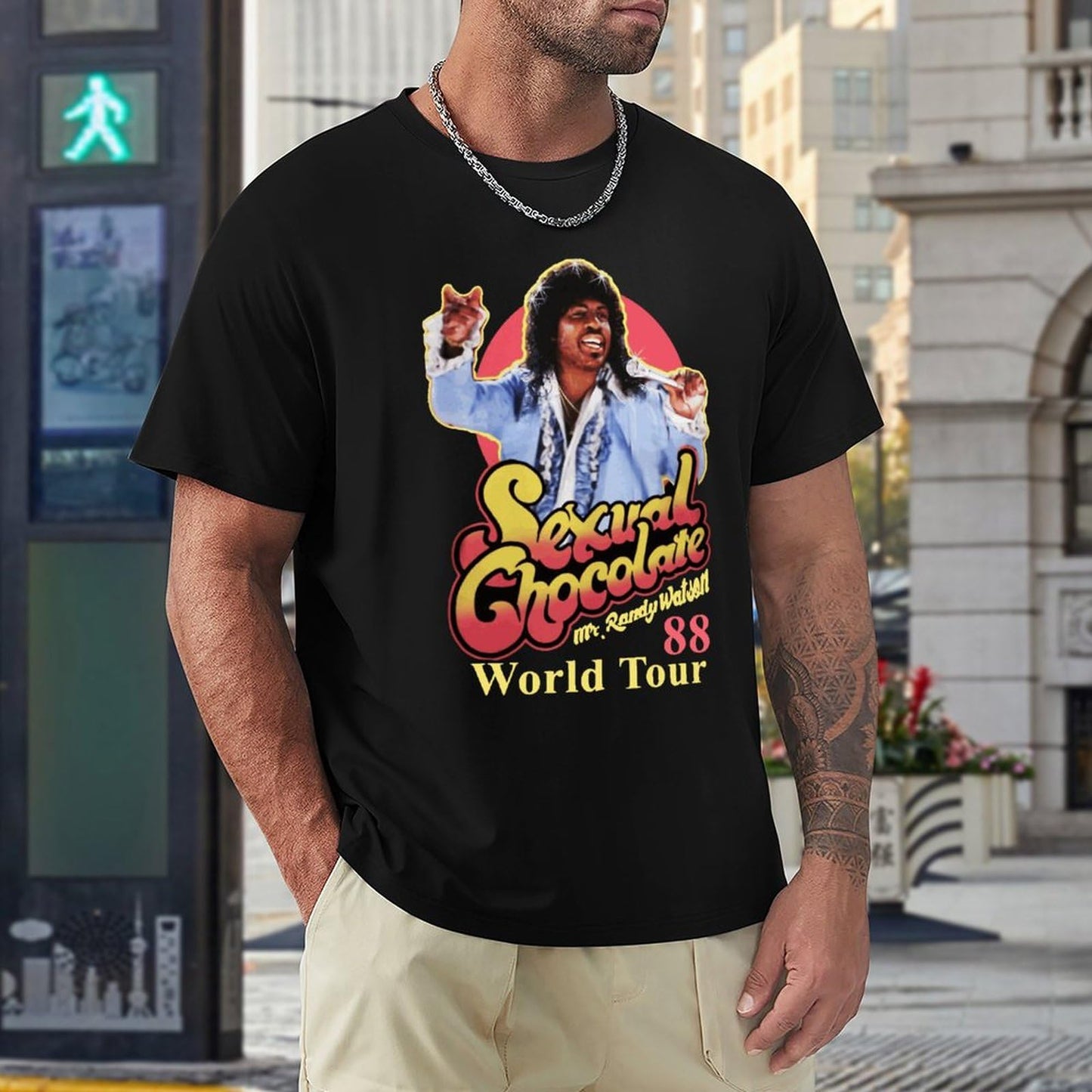 Men 80s Movie Cotton Shirt