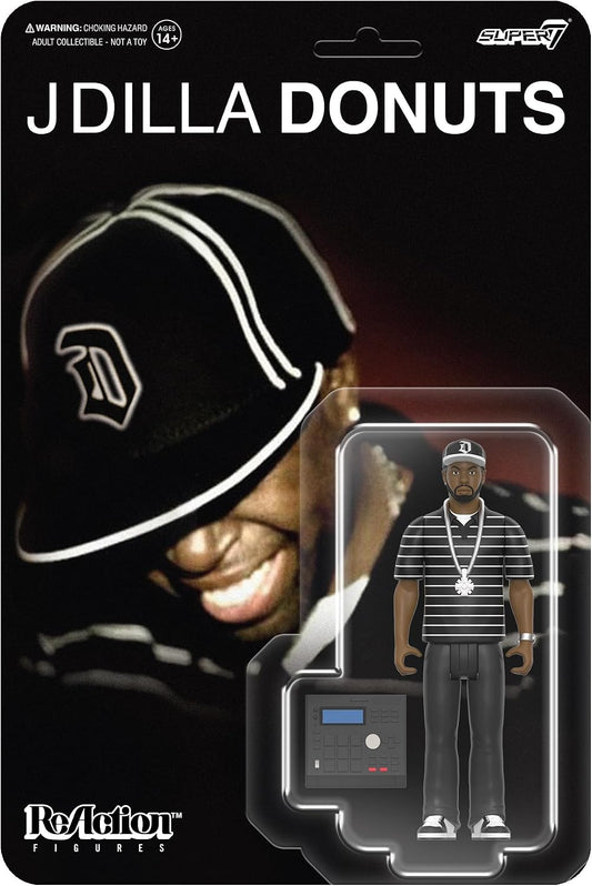 Super7 J Dilla Donuts Album Cover - 3.75" J Dilla Action Figure with Accessories Hip Hop Collectibles and Retro Toys