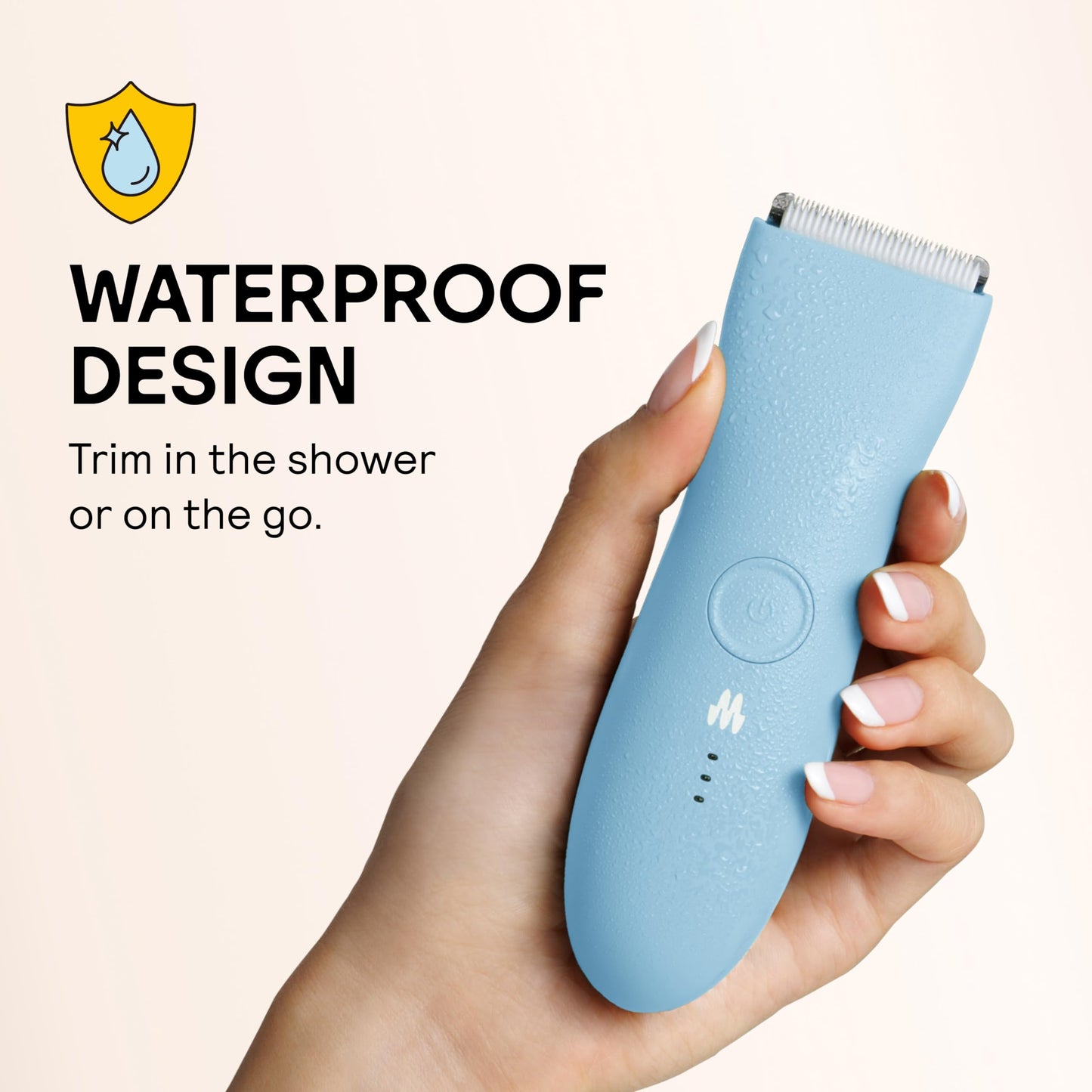 MERIDIAN The Trimmer Original | Body Hair Trimmer for Men & Women | Sage | Rechargeable and Waterproof Shaver for Pubic Area, Chest, Back, Underarms and Bikini Line, with 2 Guide Combs Included