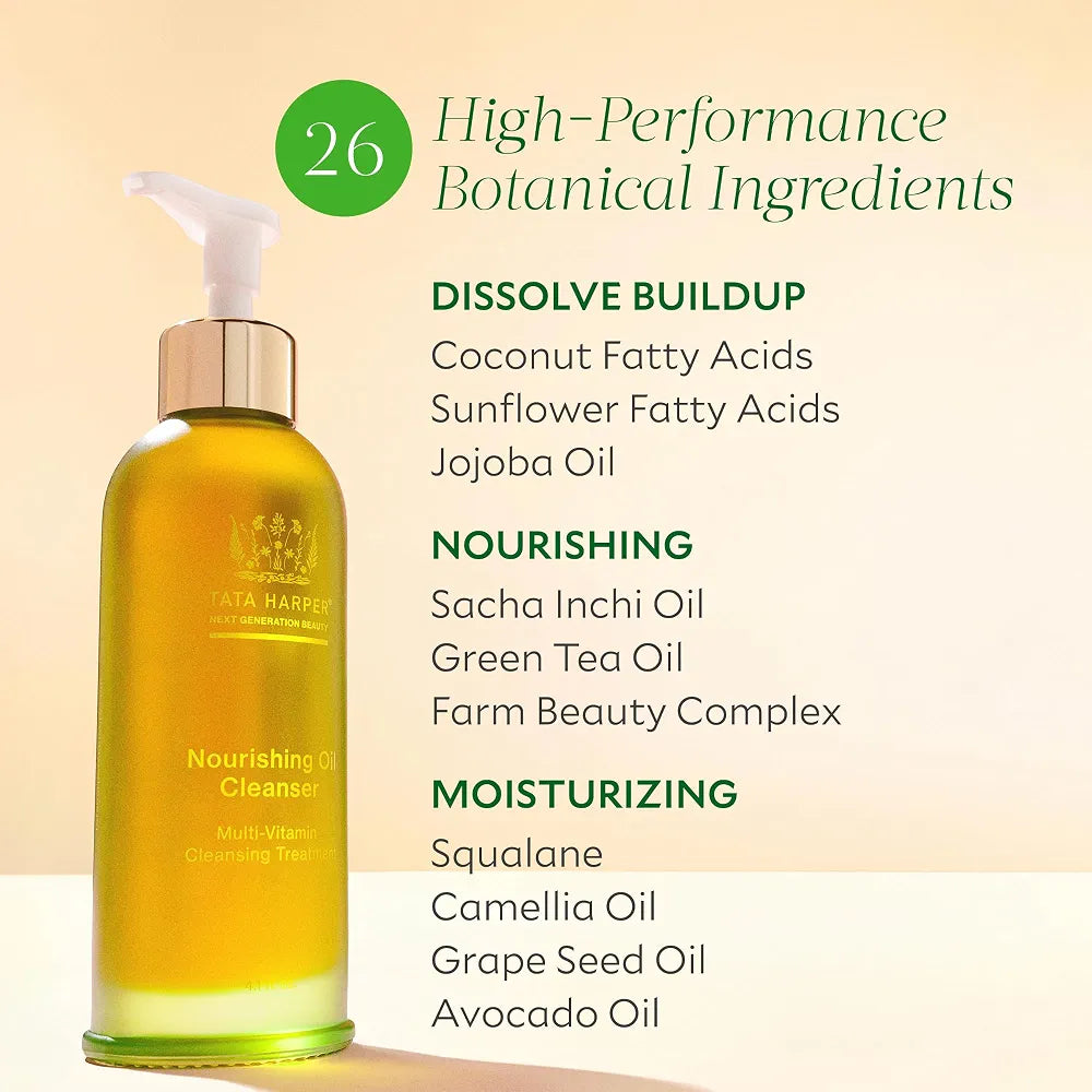 Tata Harper Nourishing Oil Cleanser - Gentle Makeup Removing Natural Skincare