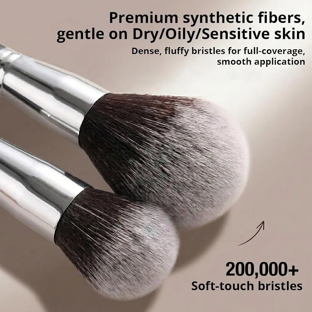 BEAKEY Professional 10-Piece Makeup Brush Set with 2 Blender Sponges and Travel Case