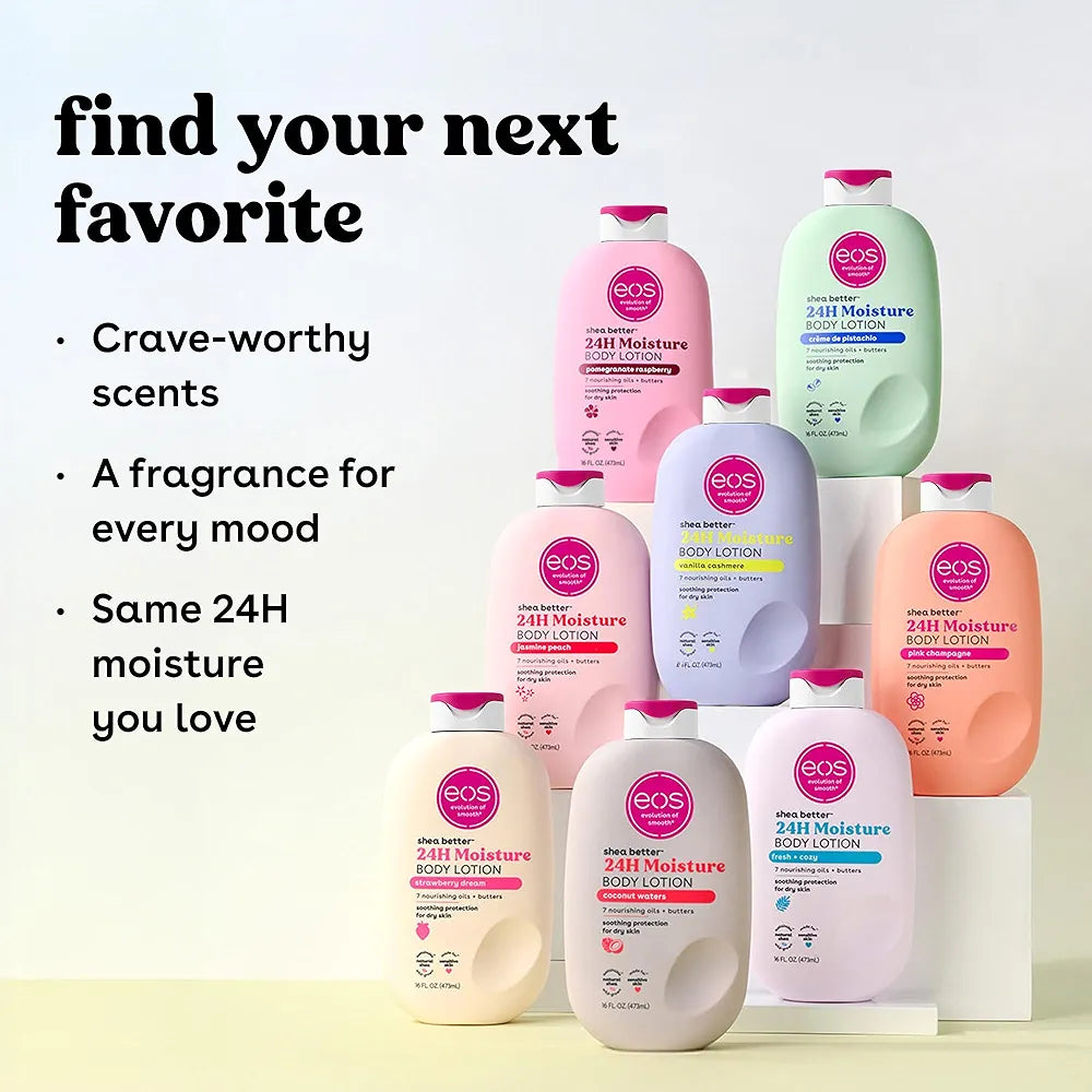 eos Shea Better Coconut Waters Body Lotion - 24-Hour Hydrating, Lightweight, Vegan Skin Care - 16 fl oz