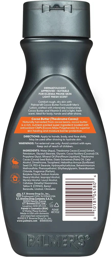 Palmer's Cocoa Butter Formula Men's 3-in-1 Fast Absorbing Face & Body Lotion, 8.5 oz. - Deeply Moisturizing Skincare