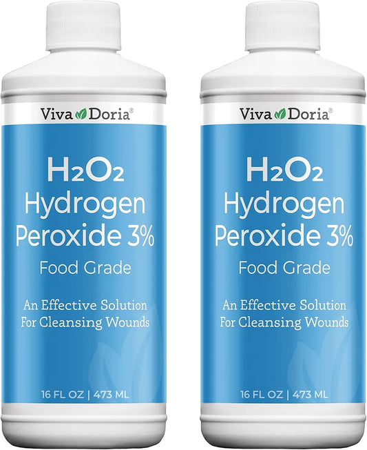 Viva Doria Hydrogen Peroxide 3 Percent, Food Grade, 3% Hydrogen Peroxide Food Grade, 16 Fluid Ounce 